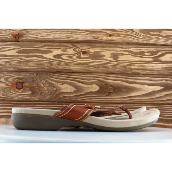 St. John's Bay Sz 8 M Brown Flip Flop Synthetic Women Sandals Zike - Picture 4 of 8